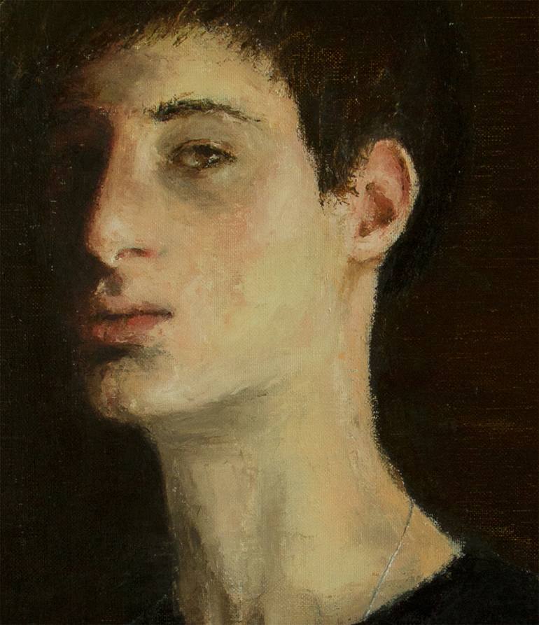 Original Figurative Portrait Painting by Hélène Gélinas