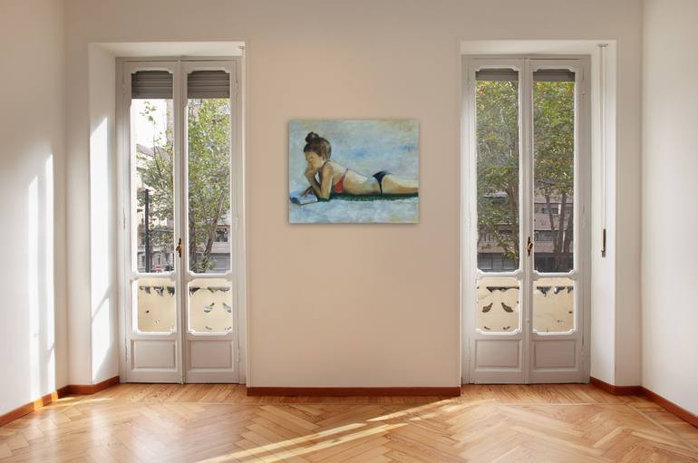 Original Figurative Women Painting by Hélène Gélinas