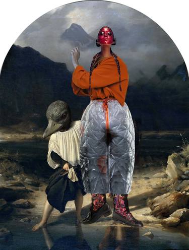 Original Surrealism Classical mythology Collage by Igor Skaletsky