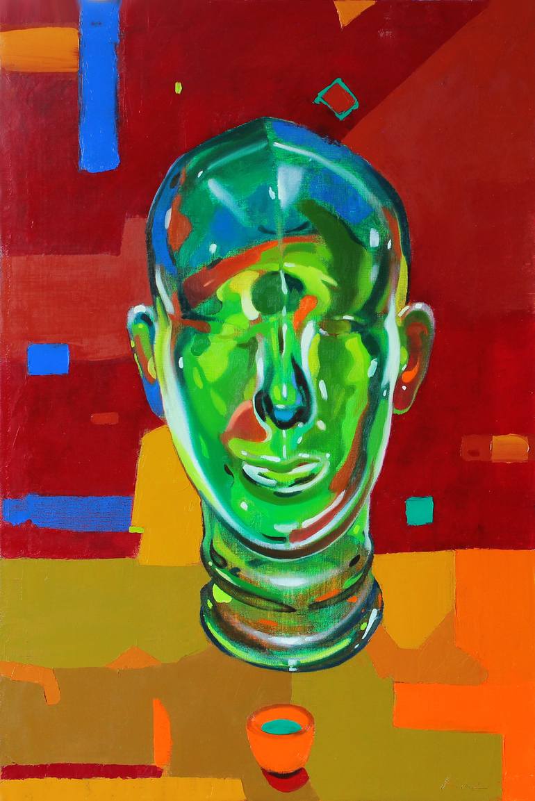 Glass head Painting by Slava Kaz