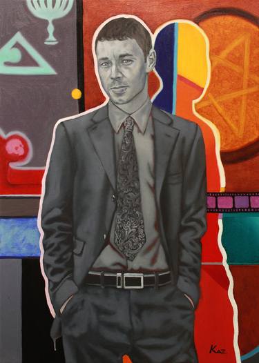 Original Conceptual Portrait Painting by Slava Kaz