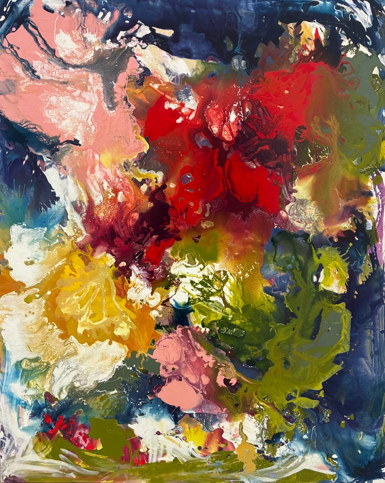 Original Abstract Painting by Thomas Hoitsma | Abstract Art on Canvas | Flowering Vine