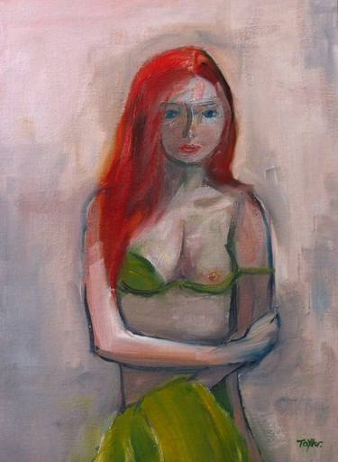 FEMALE FIGURE UNDRESSING GREEN TOP thumb