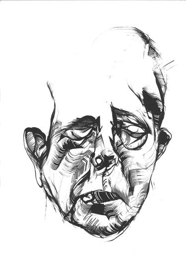 Original Portrait Drawing by Django ETTORI