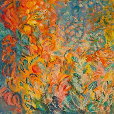 Original Abstract Floral Paintings by Clotilde HULIN-QUAREZ