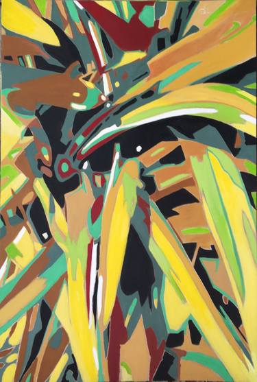 Original Fauvism Botanic Painting by Bernard Marie Collet