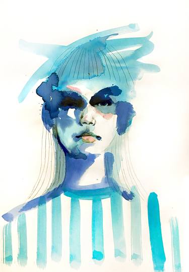 Original Figurative Women Painting by Ewa Paulska