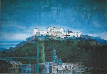 Original Expressionism Cities Paintings by Horst Gabriel