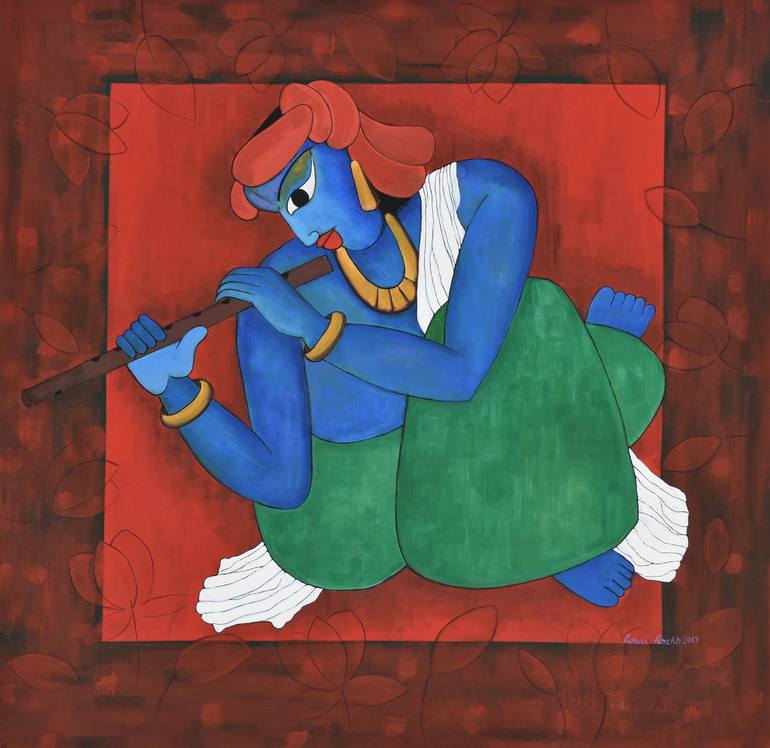 GOVINDA Painting by Purvii Parekh | Saatchi Art GOVINDA Painting by Purvii Parekh | Saatchi Art