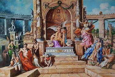 Original Figurative Classical mythology Paintings by Robert Zietara