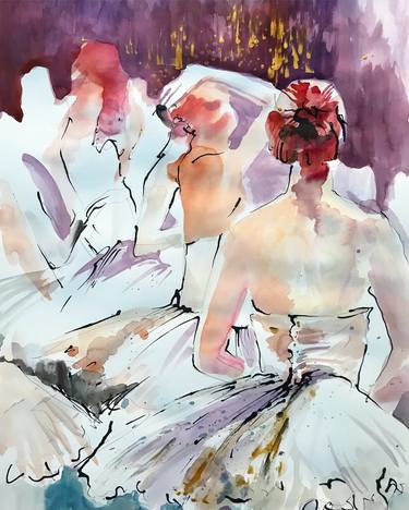 Original Expressionism Performing Arts Paintings by Ksenia Sapunkova