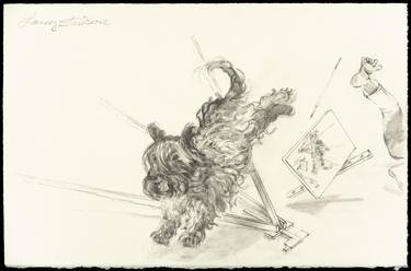 Original Fine Art Dogs Drawings by Lacey Stinson