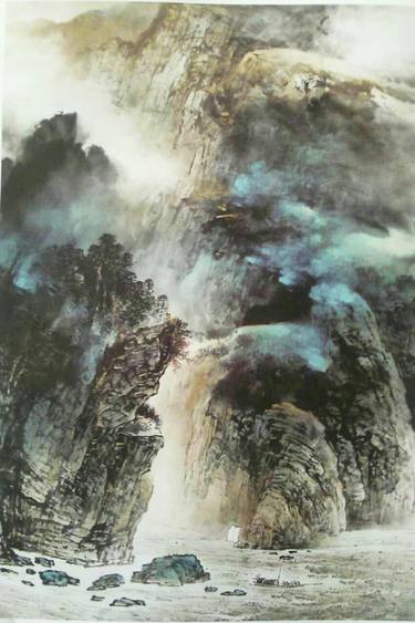 Chinese watercolour Landscape paining-56 thumb