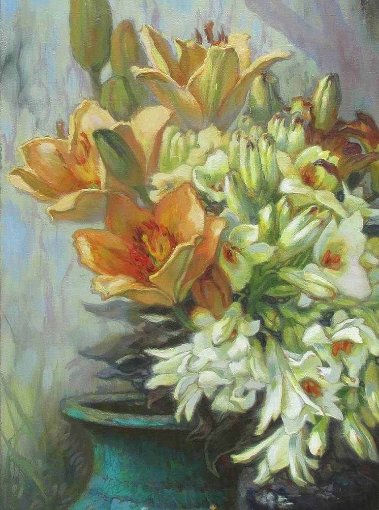 Original Realism Floral Painting by Ganna Myrna