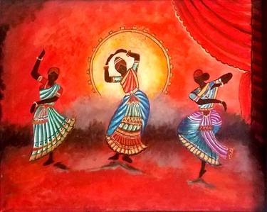 Original Abstract Performing Arts Paintings by Keerthi Akkinapuram