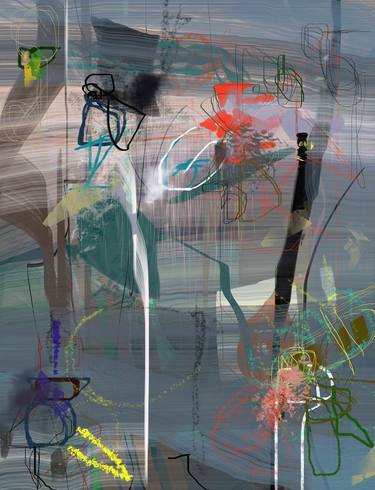Original Abstract Expressionism Abstract Digital by Pelin Atilla