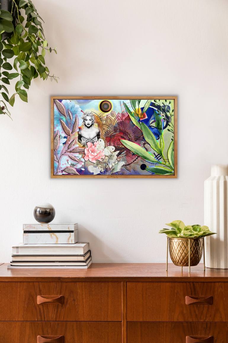 Original Abstract Pop Culture/Celebrity Collage by Pelin Atilla