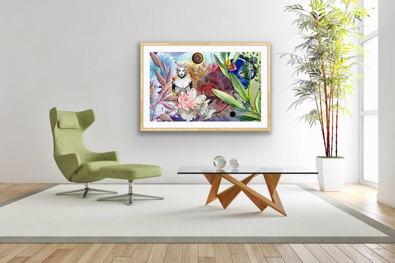 Original Abstract Expressionism Pop Culture/Celebrity Collage by Pelin Atilla