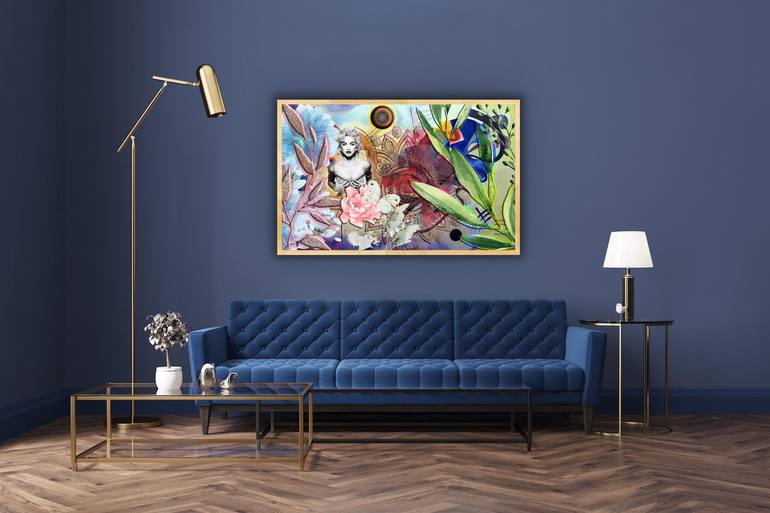 Original Abstract Expressionism Pop Culture/Celebrity Collage by Pelin Atilla