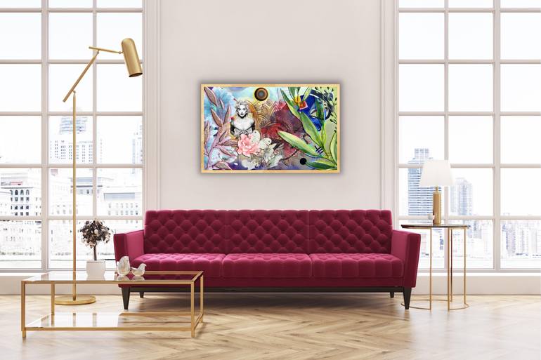 Original Abstract Expressionism Pop Culture/Celebrity Collage by Pelin Atilla