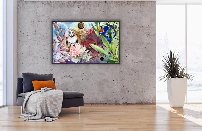 Original Abstract Expressionism Pop Culture/Celebrity Collage by Pelin Atilla