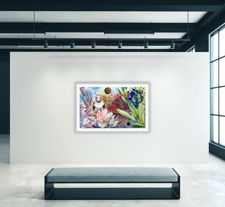 Original Abstract Expressionism Pop Culture/Celebrity Collage by Pelin Atilla