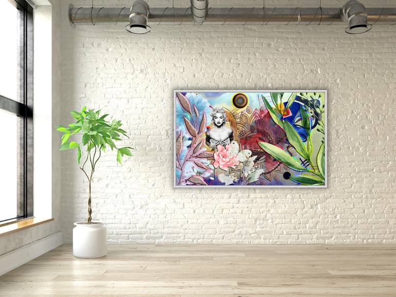 Original Abstract Expressionism Pop Culture/Celebrity Collage by Pelin Atilla