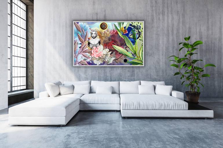 Original Abstract Expressionism Pop Culture/Celebrity Collage by Pelin Atilla