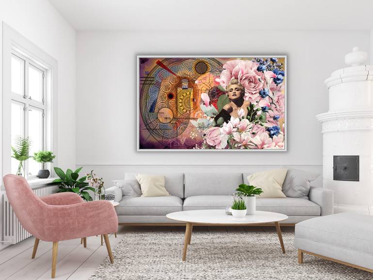 Original Abstract Pop Culture/Celebrity Collage by Pelin Atilla