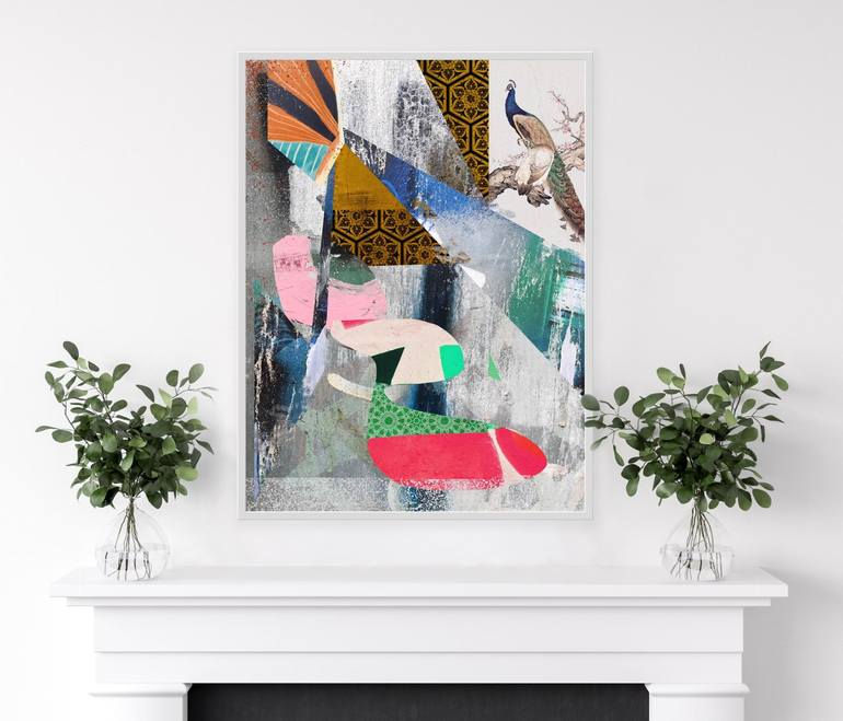 Original Abstract Expressionism Animal Collage by Pelin Atilla