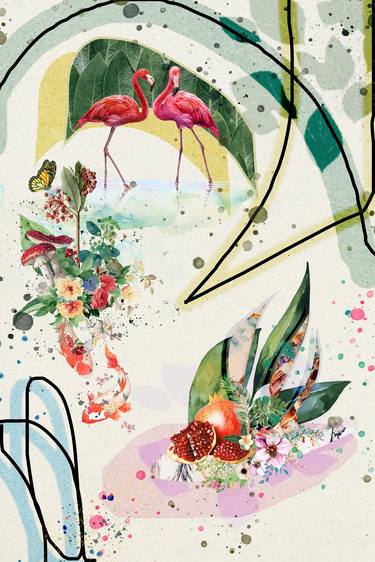 Print of Abstract Nature Collage by Pelin Atilla