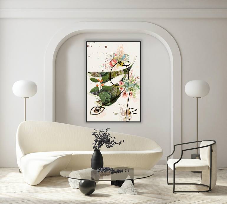 Original Abstract Nature Collage by Pelin Atilla