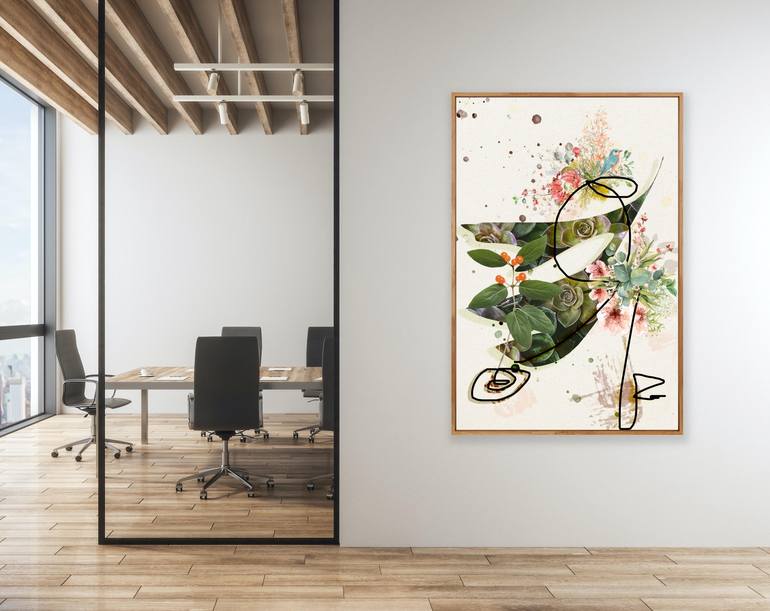 Original Abstract Nature Collage by Pelin Atilla