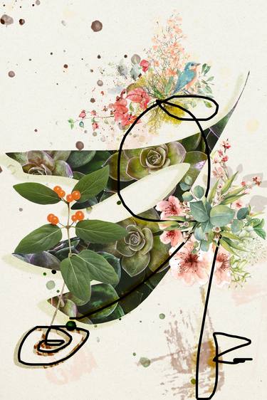 Print of Abstract Nature Collage by Pelin Atilla