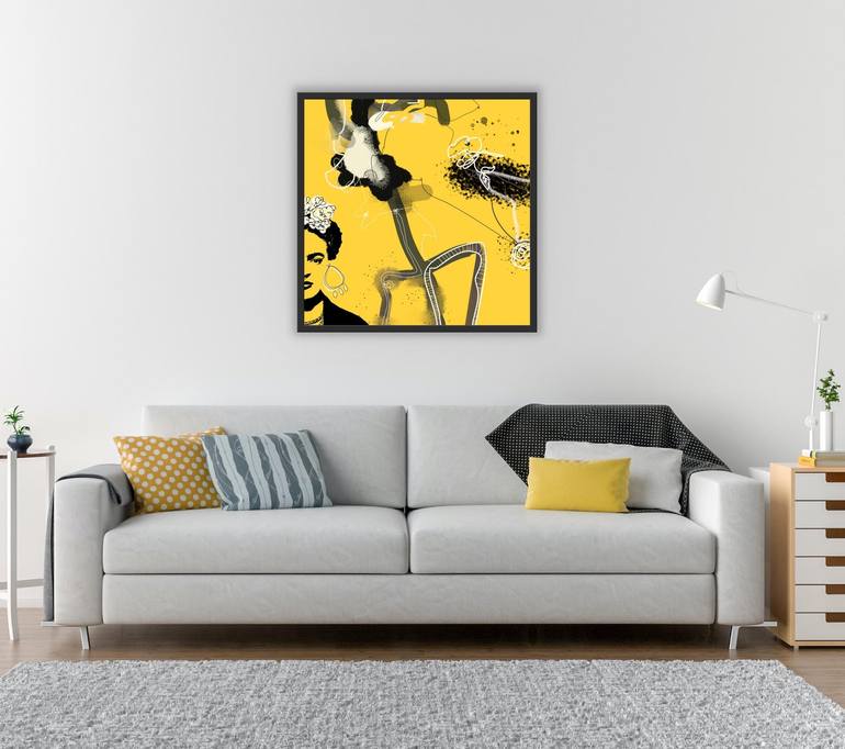 Original Abstract Pop Culture/Celebrity Collage by Pelin Atilla