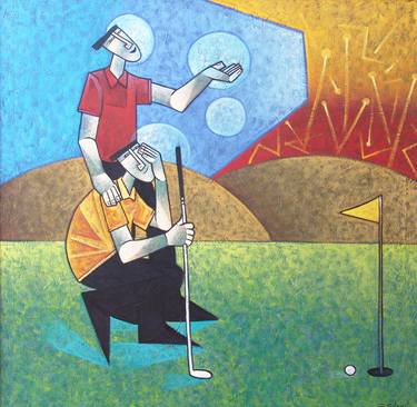 Original Pop Art Sports Painting by Dennis Esteves