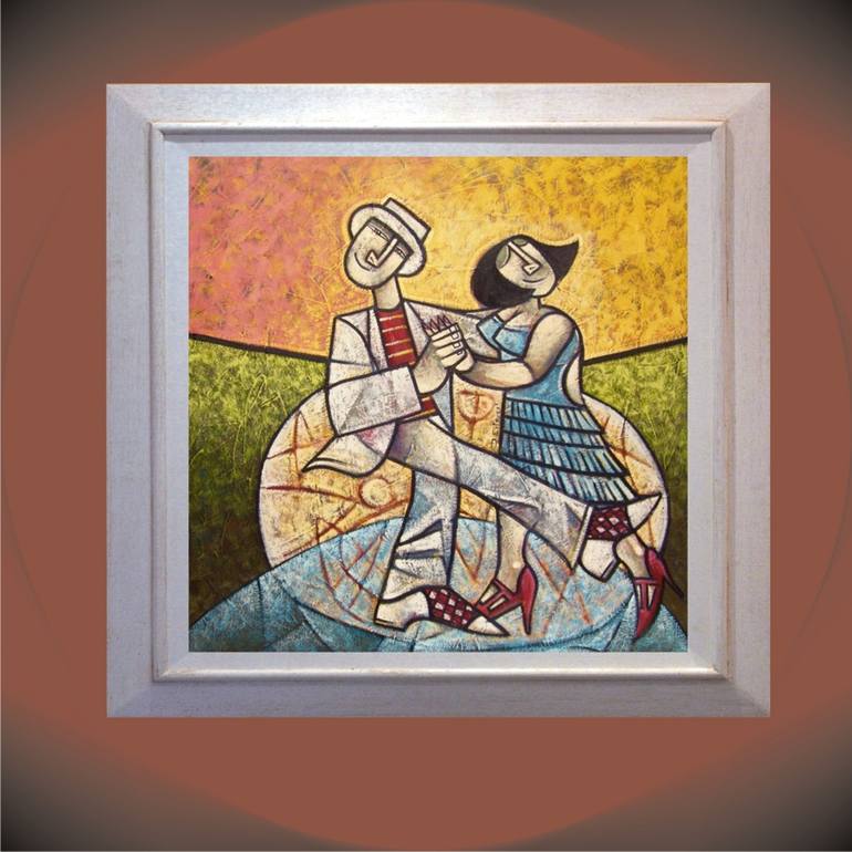 Original Cubism Culture Painting by Dennis Esteves