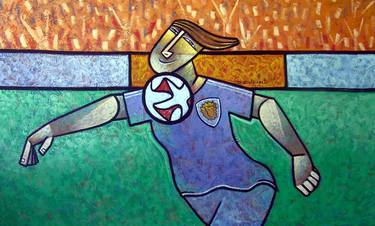 Original Figurative Sport Paintings by Dennis Esteves