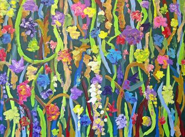 Original Abstract Expressionism Botanic Paintings by Robert Gaudreau
