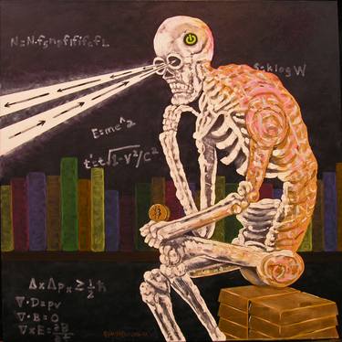Original Expressionism Science Painting by Robert Gaudreau