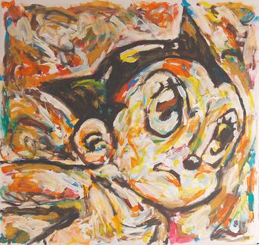 Original Abstract Expressionism Comics Paintings by Alessandro Canu
