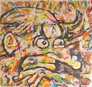 Original Abstract Expressionism Comics Paintings by Alessandro Canu