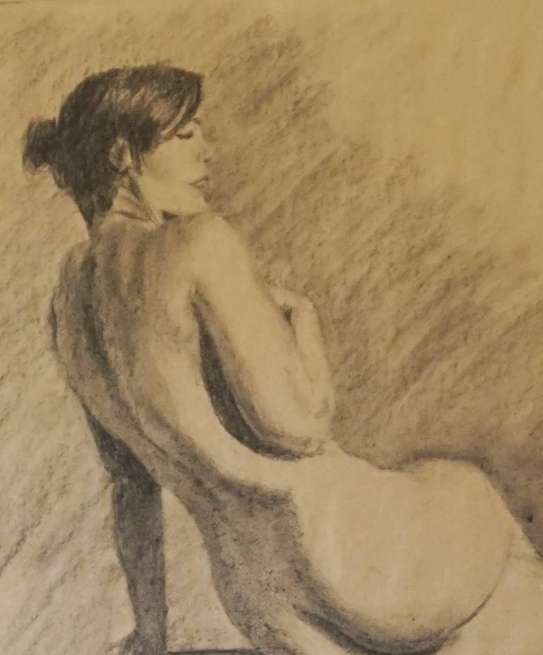 Original Figurative Nude Drawing by Anny Chong