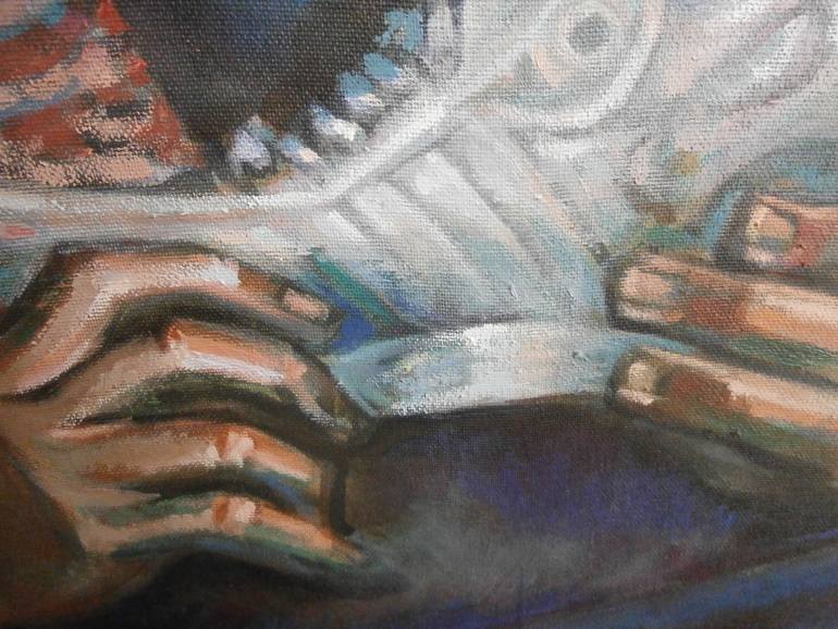 Original Expressionism People Painting by Volodymyr Topiy