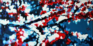 Original Abstract Floral Painting by michelle chen