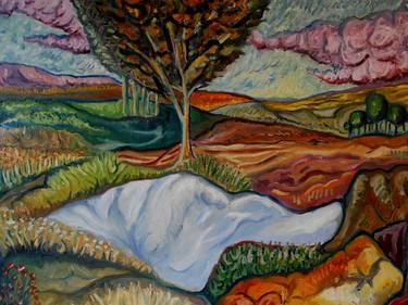 Original Expressionism Landscape Paintings by De Yos
