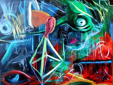 Original Surrealism Abstract Paintings by De Yos