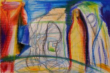 Original Abstract Expressionism Abstract Drawings by De Yos