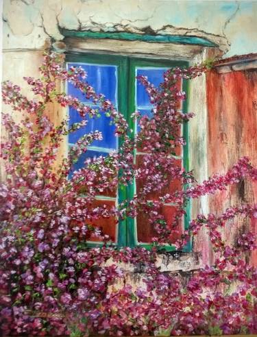 Original Garden Paintings by Connie Reid-Pinzón