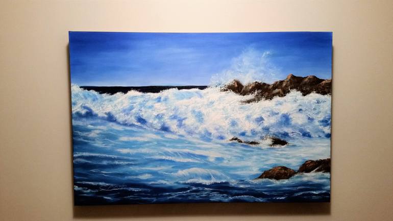 Original Seascape Painting by Connie Reid-Pinzón